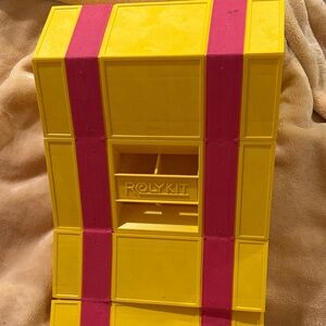 Vintage Yellow and Pink RolyKit Organizer